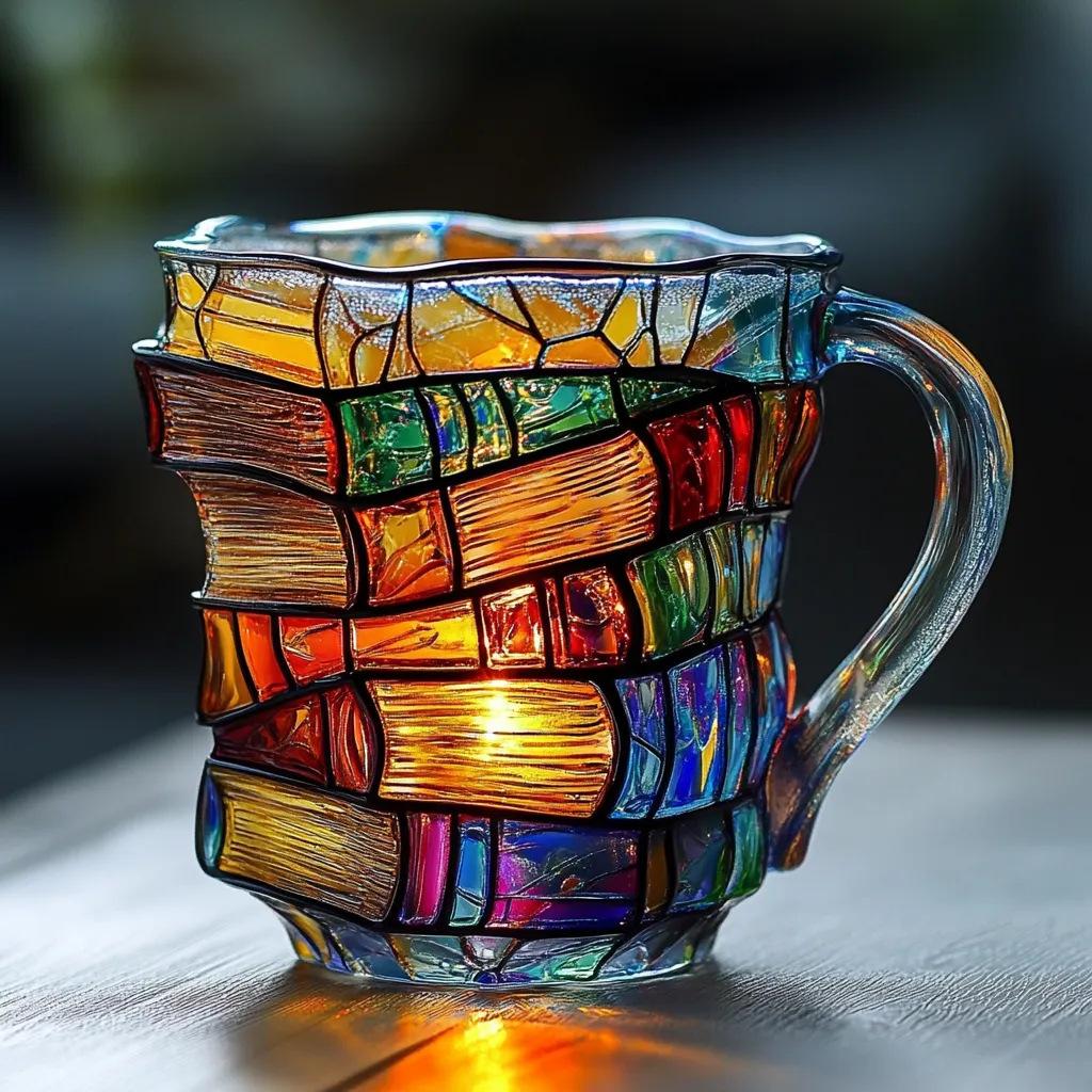 Colorful Book Cup, Creative Design, Colorful Book Design, Birthday Gift, Holiday Gift, Coffee Shop Specialty, Home Decoration Ornament