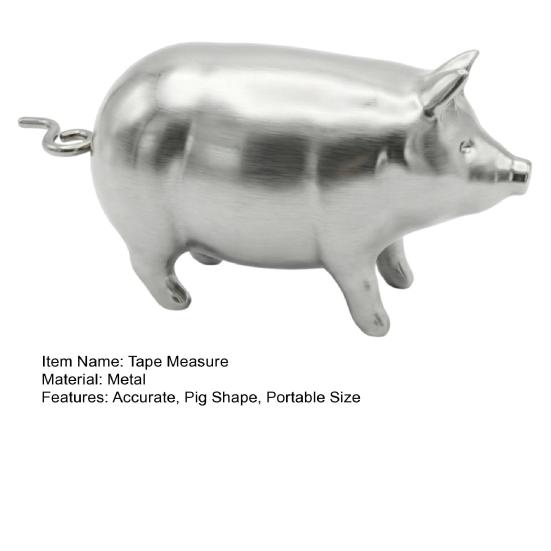 Vintage Pig Tape Measure Portable Metal Retractable Measuring Tape Tailor Sewing Cloth Weight Loss Body Measurement Tape Ruler
