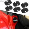 6X Black ABS Door Lock Cover Trim Buckle Protector for Jeep Wrangler JK 2007-17