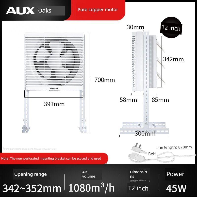 No-Drill Exhaust Fan for Kitchen Windows, No-Installation Exhaust Fan, Powerful Window-Mounted Ventilation Fan