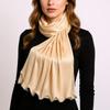 Luxurious Cotton Hijab Scarf for Women Breathable Comfortable Ruffled Trim Head Wrap Shawl Wrap for Culture Event Wear