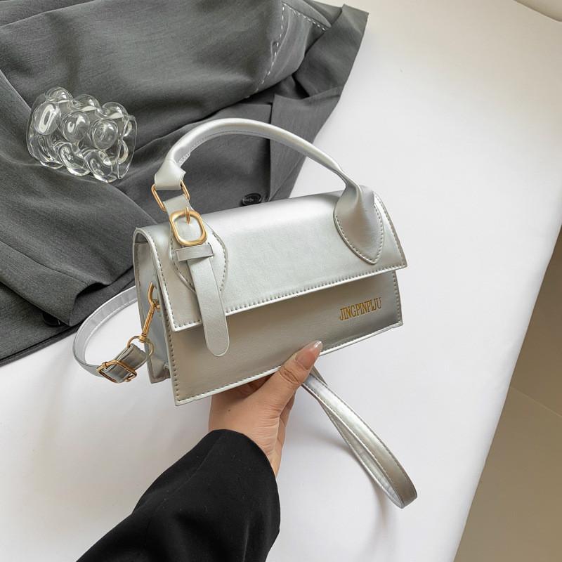 Chic Fashion Street Style Medium Square Bag Pu Leather Crossbody Handbag 2024