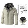 Men's Plus Size Hooded Cotton Fleece Jacket - Warm, Cold-Resistant, Padded for Autumn/Winter 2025.