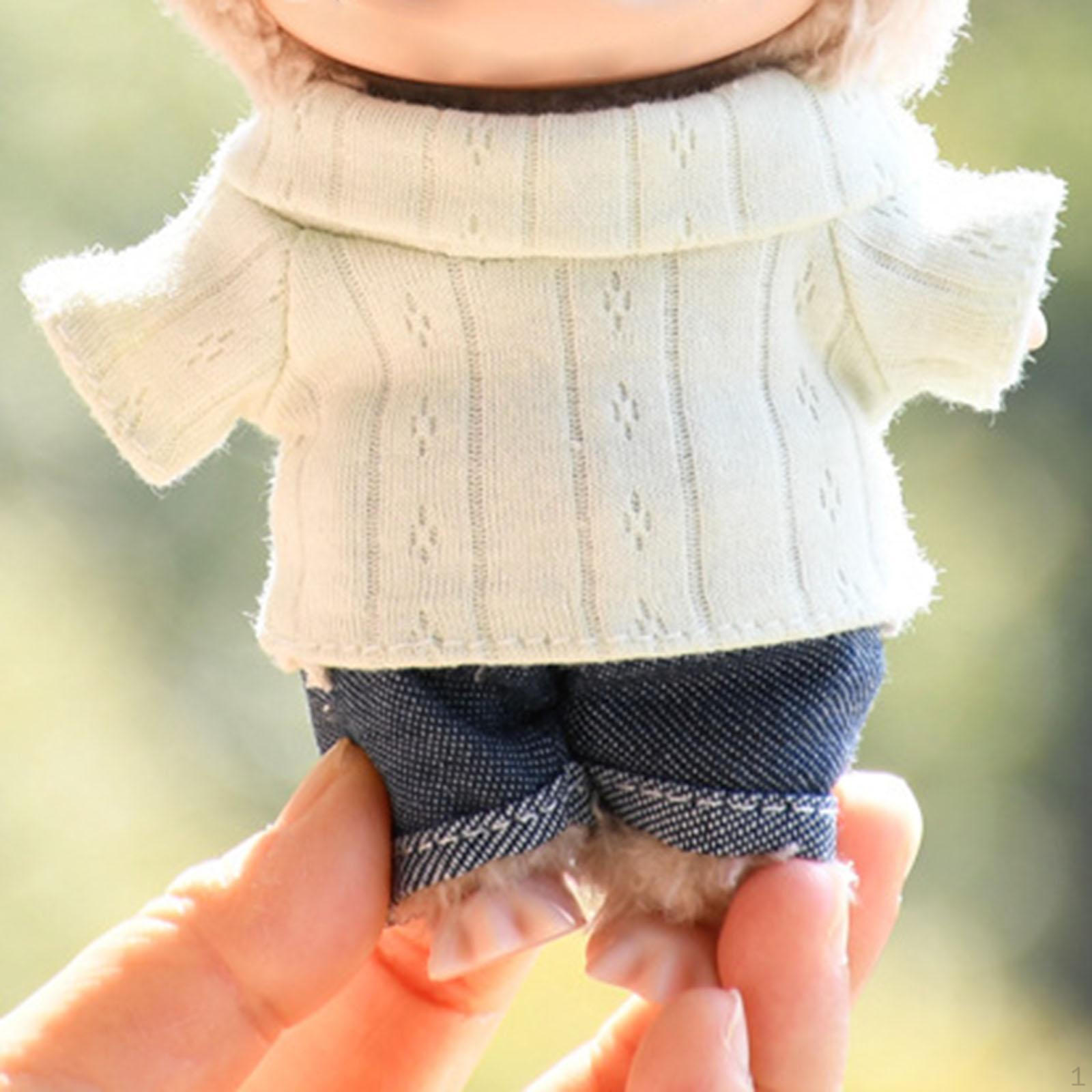 

17см Кукольная футболка со штанами, Одежда, Мягкая, Ручная работа, Повседневная одежда, Подарок на день рождения зелёный