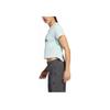 Adidas Boxy Badge Crew Neck Short Sleeve T-Shirt Women Tops Mint-Green DU3469