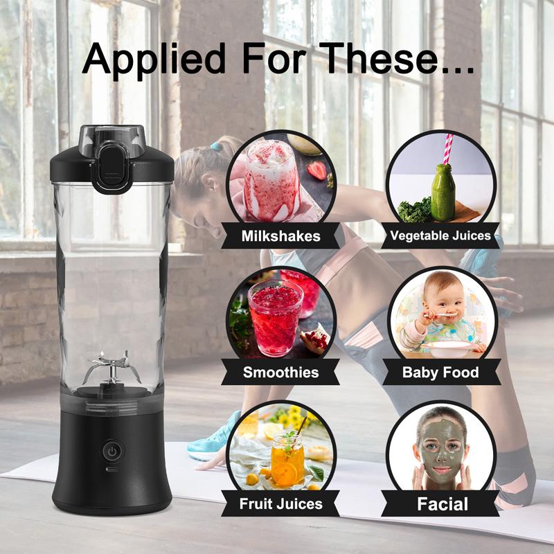 600ml Wireless Large Capacity Juice Blender Machine Portable Fruit Mixer Grinder Rechargeable Blender With Cup