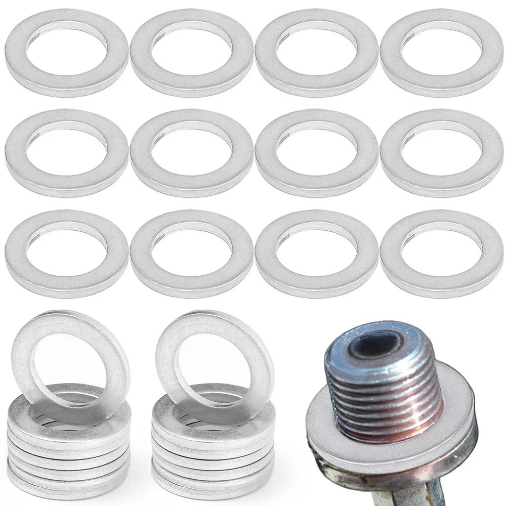 Aluminium Car Engine Bottom Oil Drain Seal Gasket 14 mm I.D. Screw Washers For Honda Accord CR-V CR-Z 9410914000 94109-14000
