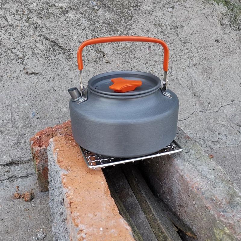 Camping Grill Grate Mesh Pads Square Round Grilling Mesh Fire Cooking Outdoor Picnic- BBQ Camping Pot Firewood- Rack