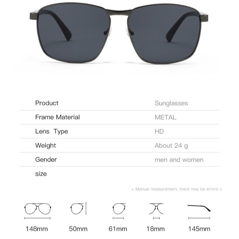 Men's Sunglasses, New Metal Sunglasses, UV-protected Sunglasses for Driving