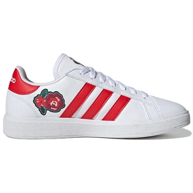 Adidas Neo Grand Court Base 2.0 Durable Low-Top Sneakers Women Sneakers White Red GV9550