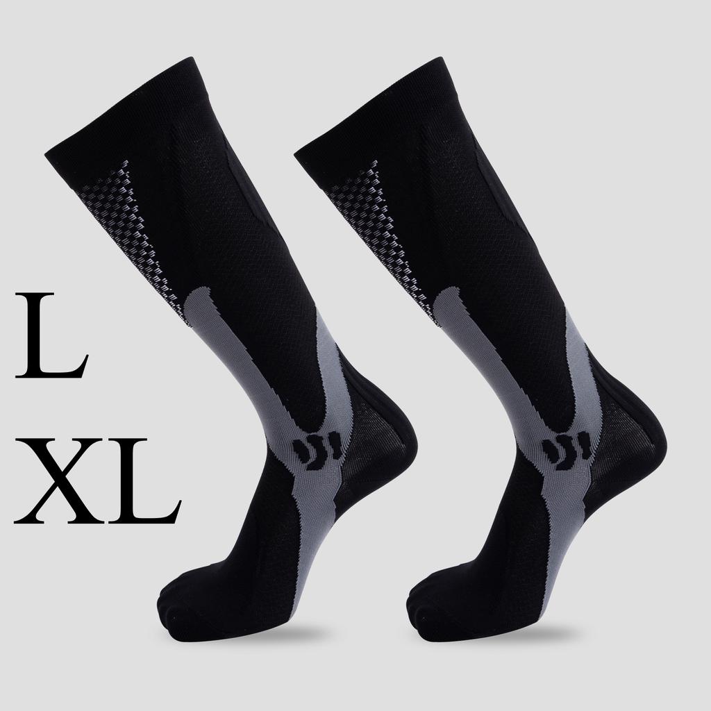 1 Double Compression Socks Running Varicose Veins Nursing Bicycle Diabetes Natural Hiking Gifts Men's Knee Socks Basketball Football Travel