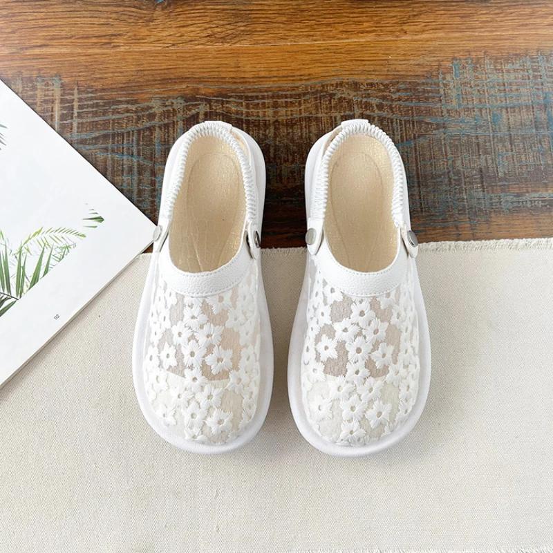 Women's Shoes  Fashion Mesh Women's Flats  Summer Breathable Casual Flat Shoes Solid  Round Toe Women's Single Shoes