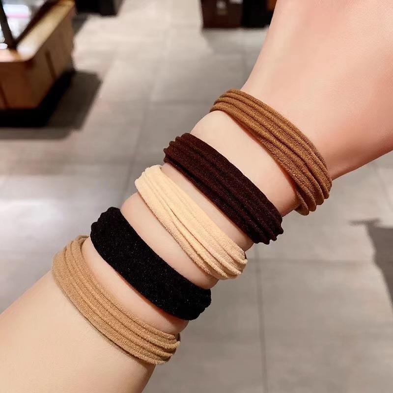 Bag Women High Elastic Seamless Hair Rope Durable Girls No Crease Ponytail Holder Rubber Band Hair Accessories