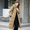 Autumn Winter Thicken Warm Parka Women Casual Solid Color Big Pocket Slim Long Hooded Coat Jackets Outwear