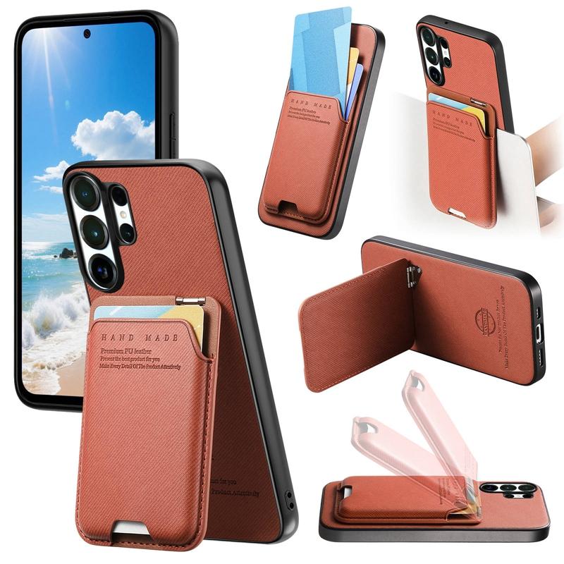 Wallet Back case cover with stand for Samsung S26, For Galaxy A37/A57/A36/A55/A56 Credit card phone case