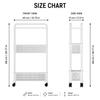 3 Tier Slim Rolling Utility Cart Narrow Storage Shelf Mobile Kitchen Bathroom Gap Organizer Unit with Wheels