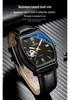 Douyin Trendy Men's Automatic Square Skeleton Waterproof Mechanical Watch