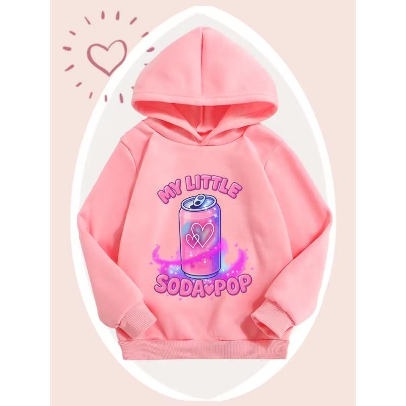 My Little Soda Pop Kinder Kapuzenpullover K-Pop Musik Koreanischer Anime Sweatshirt Hip Hop Jungen Kleidung Geschenk Süßer Spruch T-Shirt Locker Kinder Oberteil