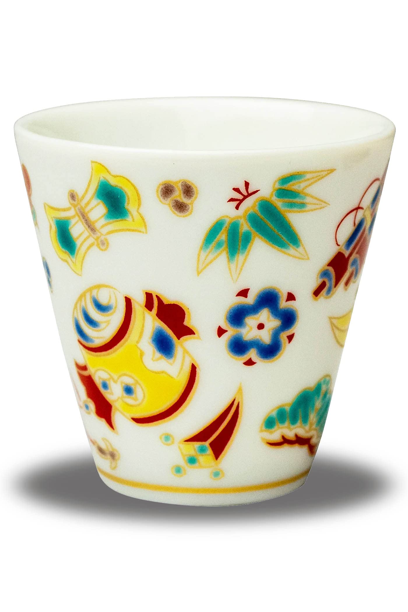 

Waza no Kura Lucky Sake Cup, Kutani Ware, Treasure-filled Ceramic, Brand Name, Japanese Tableware, Made in Japan