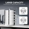 Steamer Pot 5 Tier Stainless Steel Steamer Pan Dumpling Steamer Large Steamer Cooking Pot with Vented Glass Lid for All Stoves
