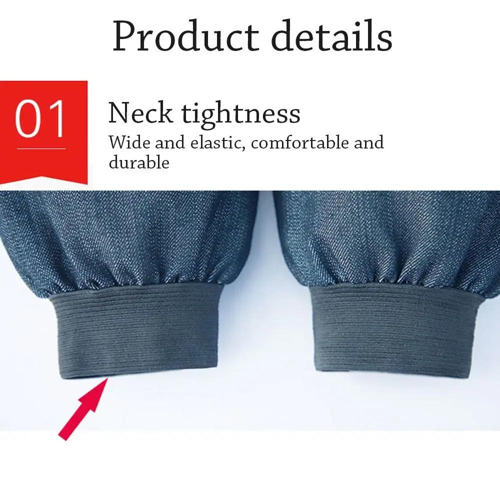 Dark Blue Arm Protective Sleeves Wear Resistant Antifouling Denim Lengthen Cuff Labour Protection Appliance Welder Protection