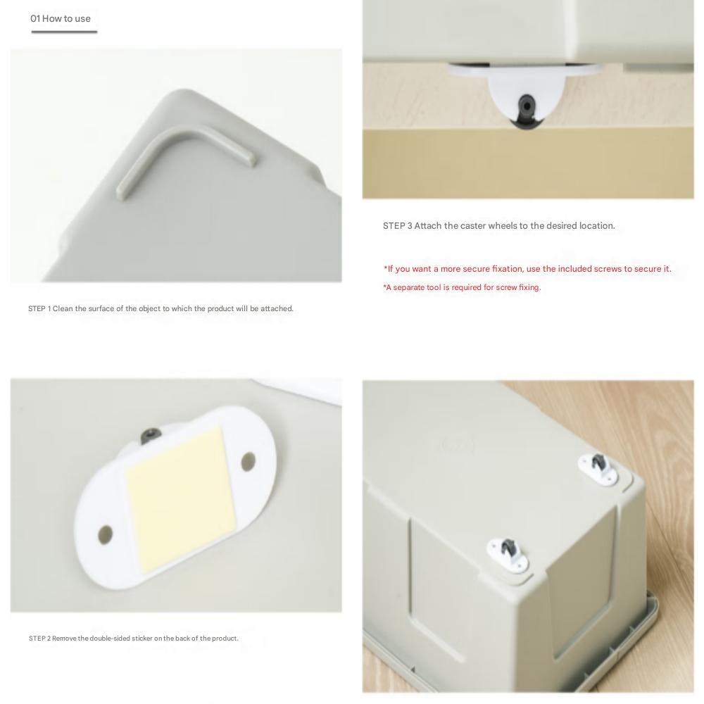 4-Pack of Adhesive Caster Wheels