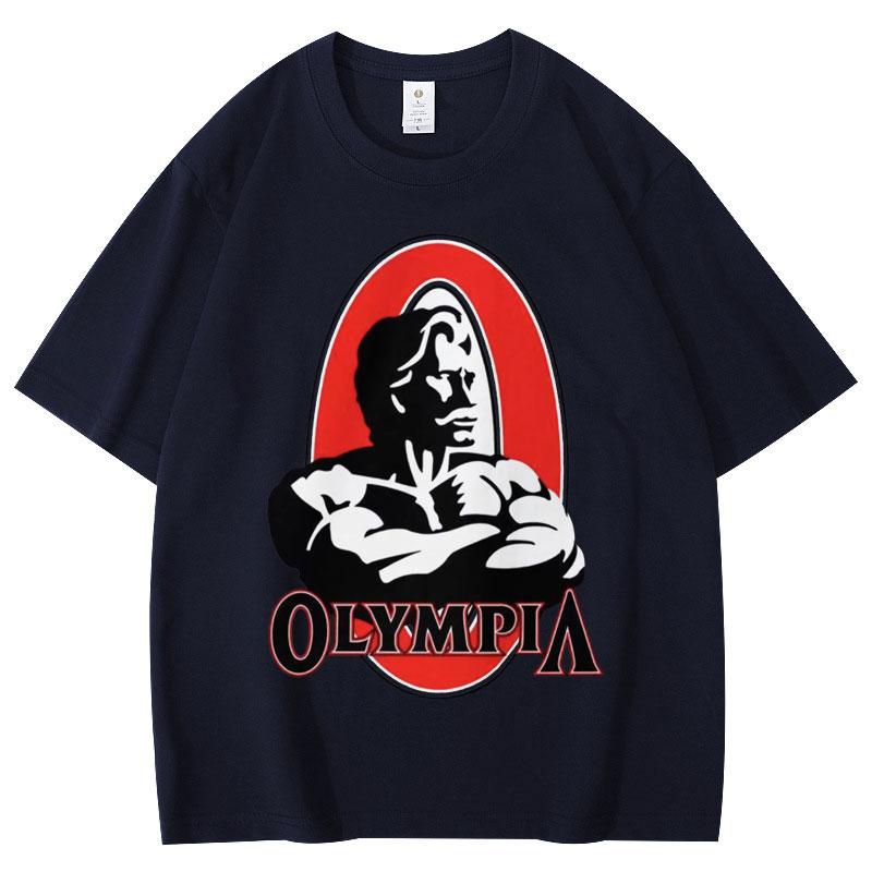 Limitiertes Olympia Gym Fitness T-Shirt Herren Damen Kleidung Mode Vintage Kurzarm T-Shirts Sommer Lässig Locker Baumwoll T-Shirts