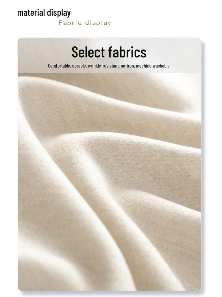 Women's 2024 Beige Cashmere Wide-Leg Pants - Autumn/Winter Style, Drapey Wool Straight-Leg Casuals.