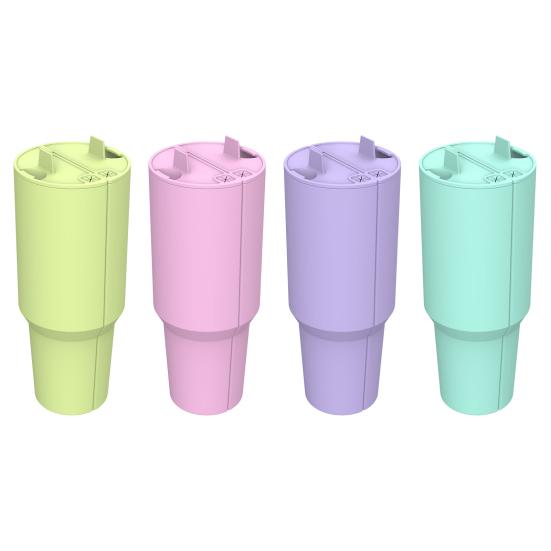 Silicone 2-in-1 Cup Liner for 40 Oz Cup Creative Drink Separator Stylish Emerald Design Food-Grade Reusable Liner for Party