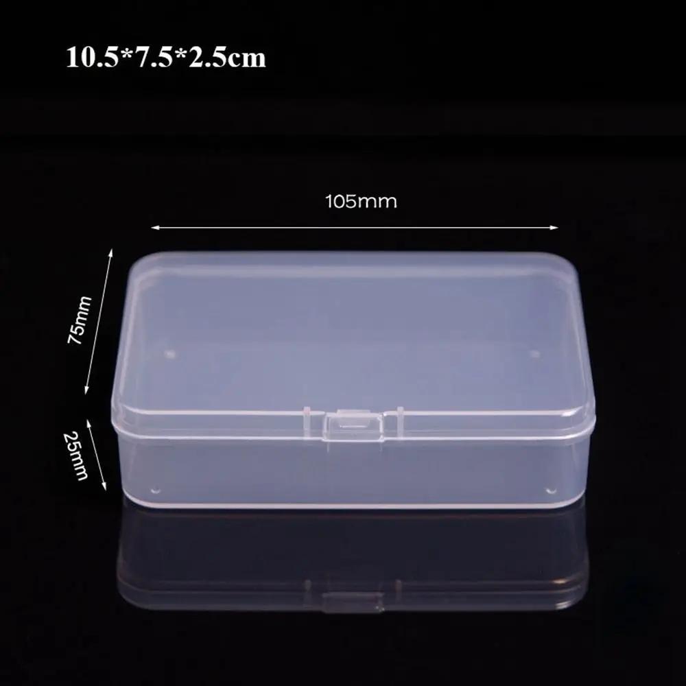Square Plastic Transparent Storage Box Jewelry Beads Container Power Tools Accessories Box Small Items Sundries Organizer Case