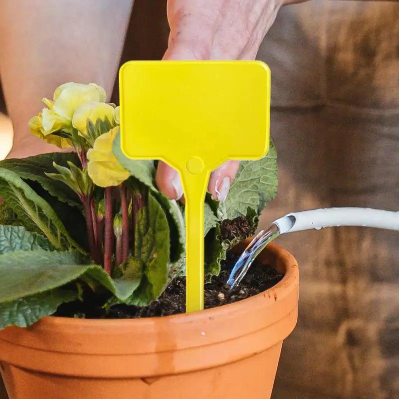 Plant Name Stakes 100Pcs Plastic Plant Labels Waterproof Garden Tags Nursery Stake Flowers Markers Herbs Sign Classification