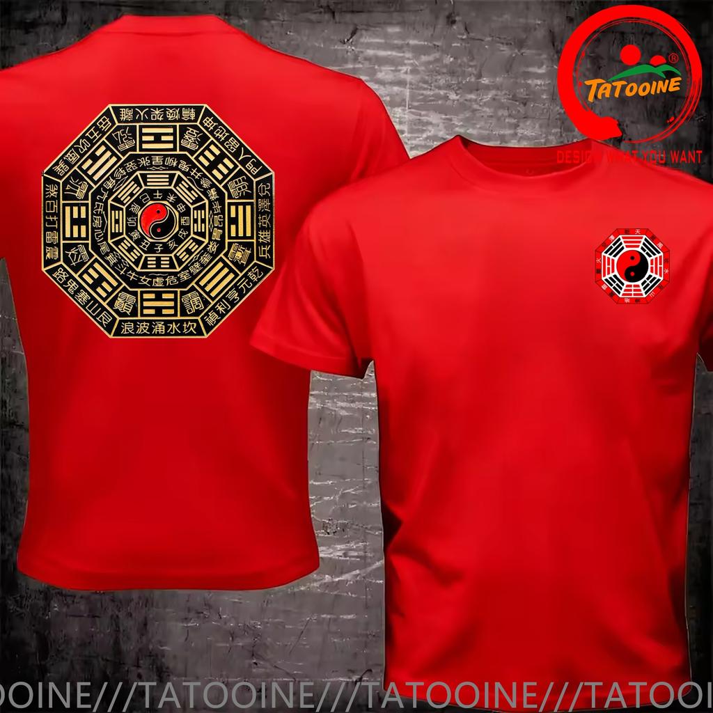 Funny Design Tai Chi Yin Yang Bagua Shirt Unisex Fashion Trendy Casual Clothing Stylish Tops Tee Shirt Leisure Tshirt Unisexs Tshir