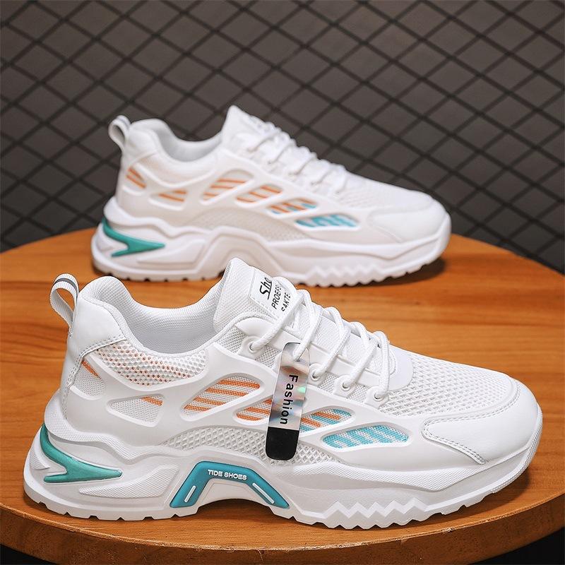 2025 New Summer Running Shoes Men's Breathable Mesh Casual Sports Dad Shoes Non-slip Heightening Shoes Men's