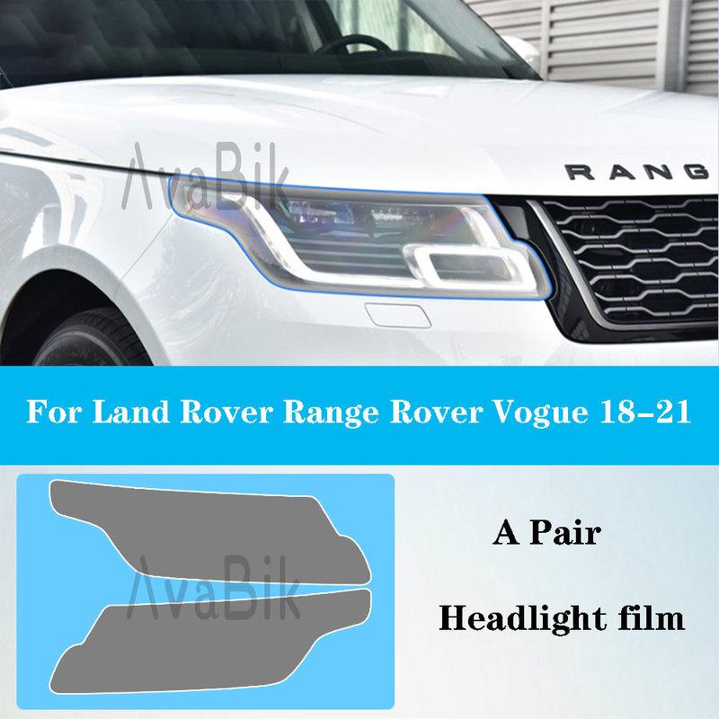 Car Headlight Protective Film For Land Rover Range Rover Vogue 2018- PPF TPU Blackened Transparent Modification Anti-scratch