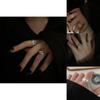 Sterling S925 Unique Silver Womens Ring With Intricate Thick Design And Modern Aesthetic Punk
