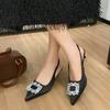 Pointed High Heels Women TransparentHigh Heels 2025 Summer Ladies Slingbacks Pumps Clear Elegant Weddings Shoes 35-42