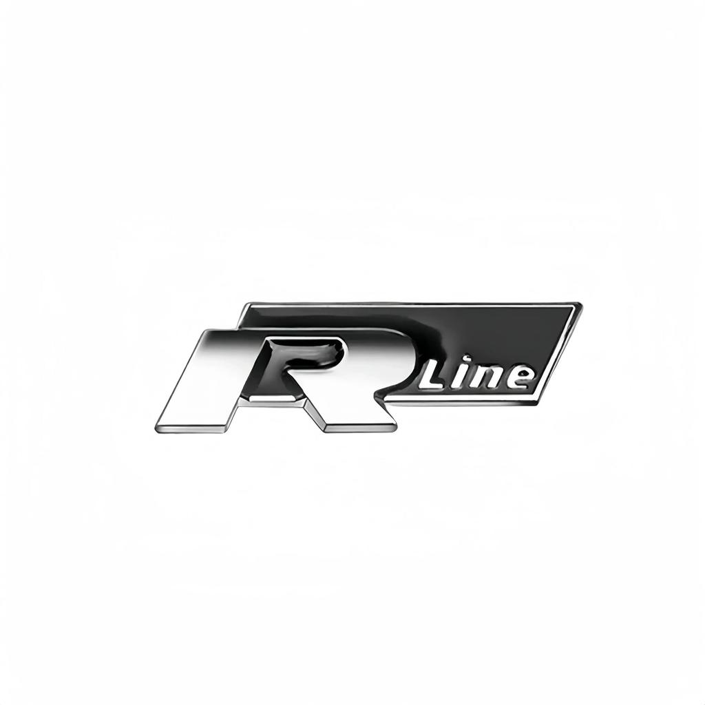 For VW New 1Pcs Metal Car Side Body Trunk Rline R Emblem Sticker For Volkswagen VW Golf 4 5 6 7 Bora MK7 Beetle Touran Tiguan GT