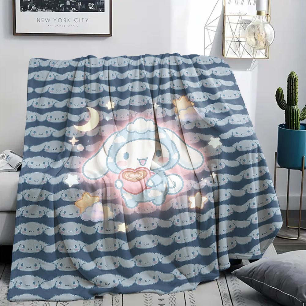 1 Stück Cinnamoroll-Print Flanelldecke, Hohe Qualität für alle Jahreszeiten, Heimdekoration, Wärme und Komfort, Perfekt für Weihnachtsgeschenke