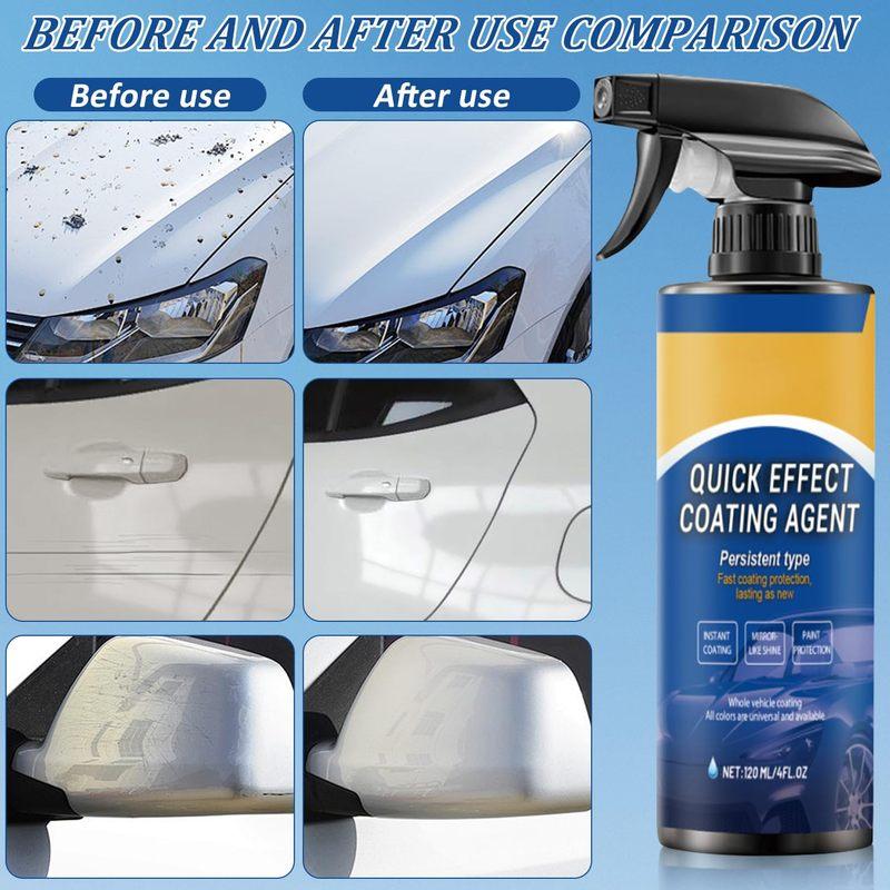 1/2pcs Car Coating Spray, Quick Effect Coating Agent, 2025 New Quickly Coat Car Wax, Car Scratch Wax Polish Spray Waterless Wash