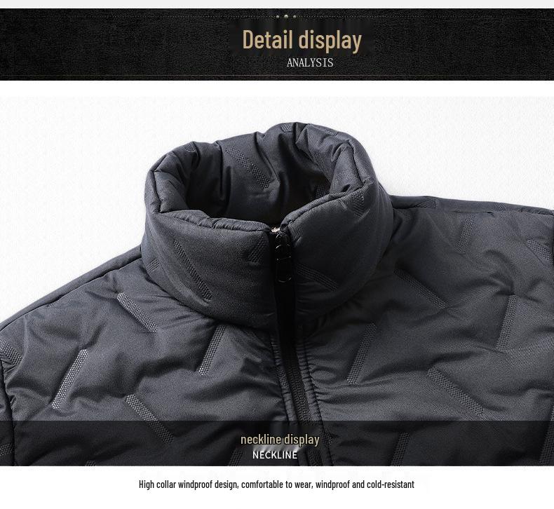 Men's Winter Cotton Jacket with Velvet Lining - Thick, Warm Lambswool Parka