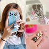 10/8/6/4/2/1PCS Adhesive Metal Heart Phone Charm Holder Mobile Phone Case Finger Ring Stand Hook Buckle Charm Clasp Accessory