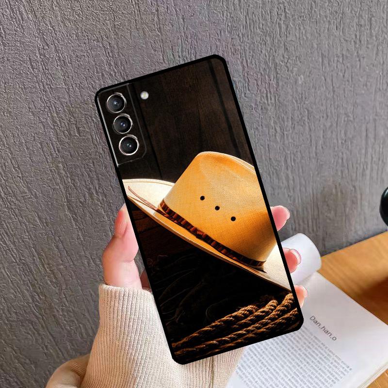 Cowboy Cowgirl Boots Hat Phone Case For Samsung Galaxy S25 S26 Ultra S20 S21 S22 S23 S24 S10 Plus S24 FE S25 FE Cover