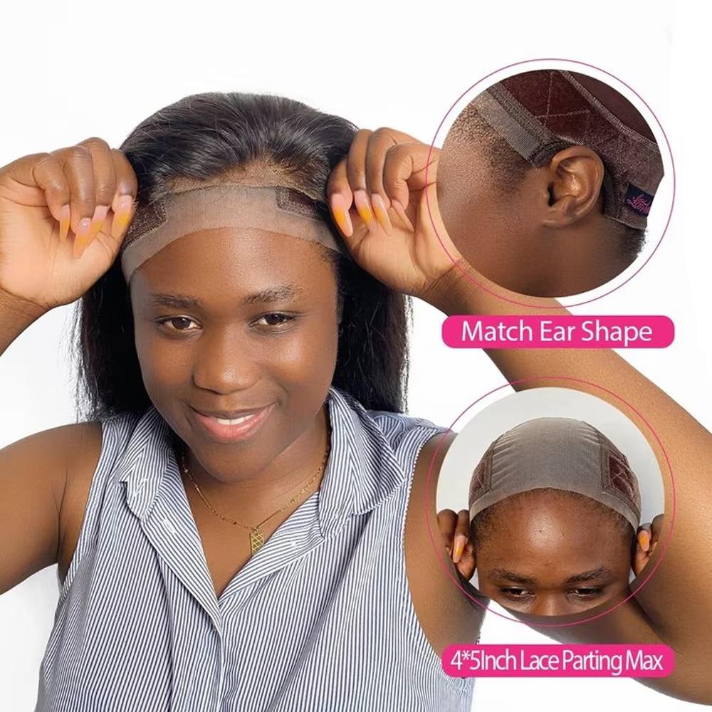 U-del Ventilerende Parykkhette med Gripbånd Blondekant Parykkhette Ny Kuppel Netthette Limfri Parykk