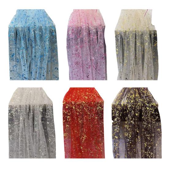 Gauze Table Runners Sheer Chiffon Tulle Cheesecloth with Glitter Metallic Foil for Wedding Birthday Party Anniversary Dining Table Decor