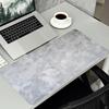 Minimalist Grey Marble Texture Large Extended Mouse Pad NonSlip Rubber With Stitched Edges For Gaming And Office Desk Setup