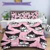 3pcs Sanrio Kuromi2 Pattern Bedding Set Duvet Cover Set Includes Duvet Cover &pillowcases, Perfect All Season Bedroom Decoration & Gift