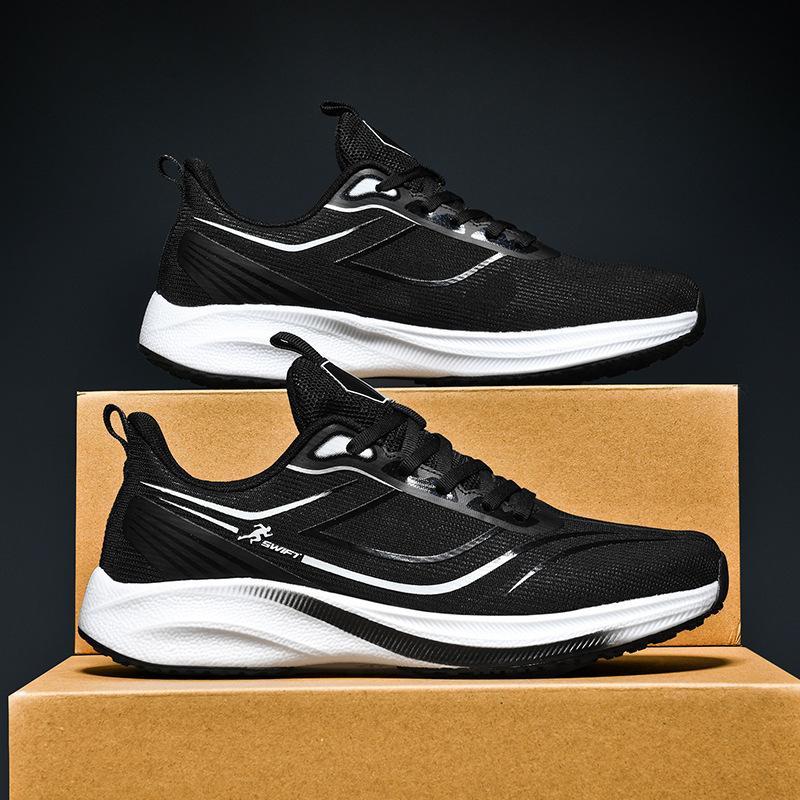 Teen soft-soled ultra-light running shoes summer breathable mesh shoes trendy versatile men's shoes non-slip sports casual shoes