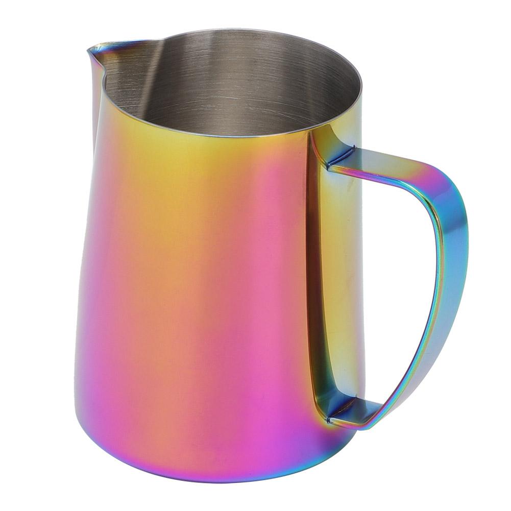 600ml Stainless Steel Titanize Coffee Pitcher Milk Frothing Cup Jug for   Art