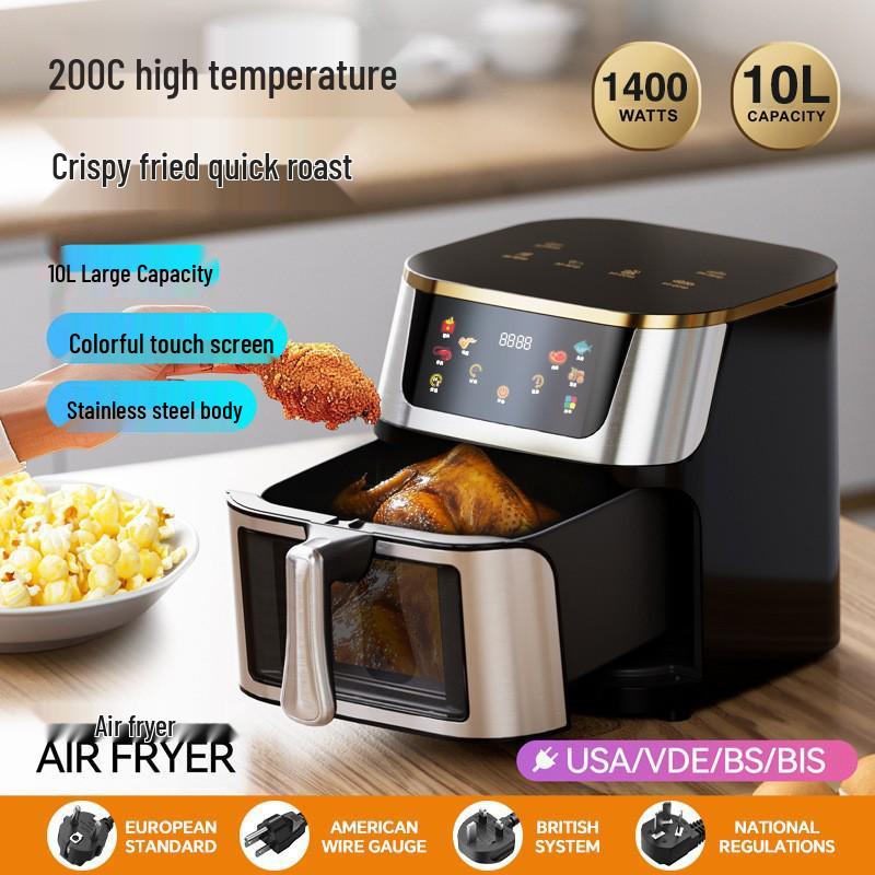 Stainless Steel Smart Air Fryer, Large Capacity, US Standard