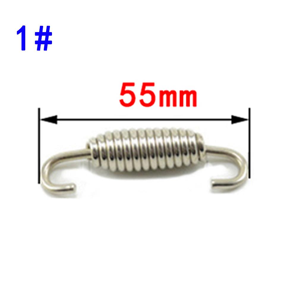 2pcs 55mm 60mm 65mm 75mm 80mm 85mm 90mm 95mm Motorcycle Stainless Steel Exhaust Pipe Spring Hooks Rotatable Expansion Springs 2pcs Type 1